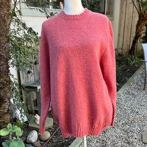 Ben Silver XL Lambswool NWOT Women's Pink Sweater Made in Scotland XL